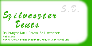 szilveszter deuts business card